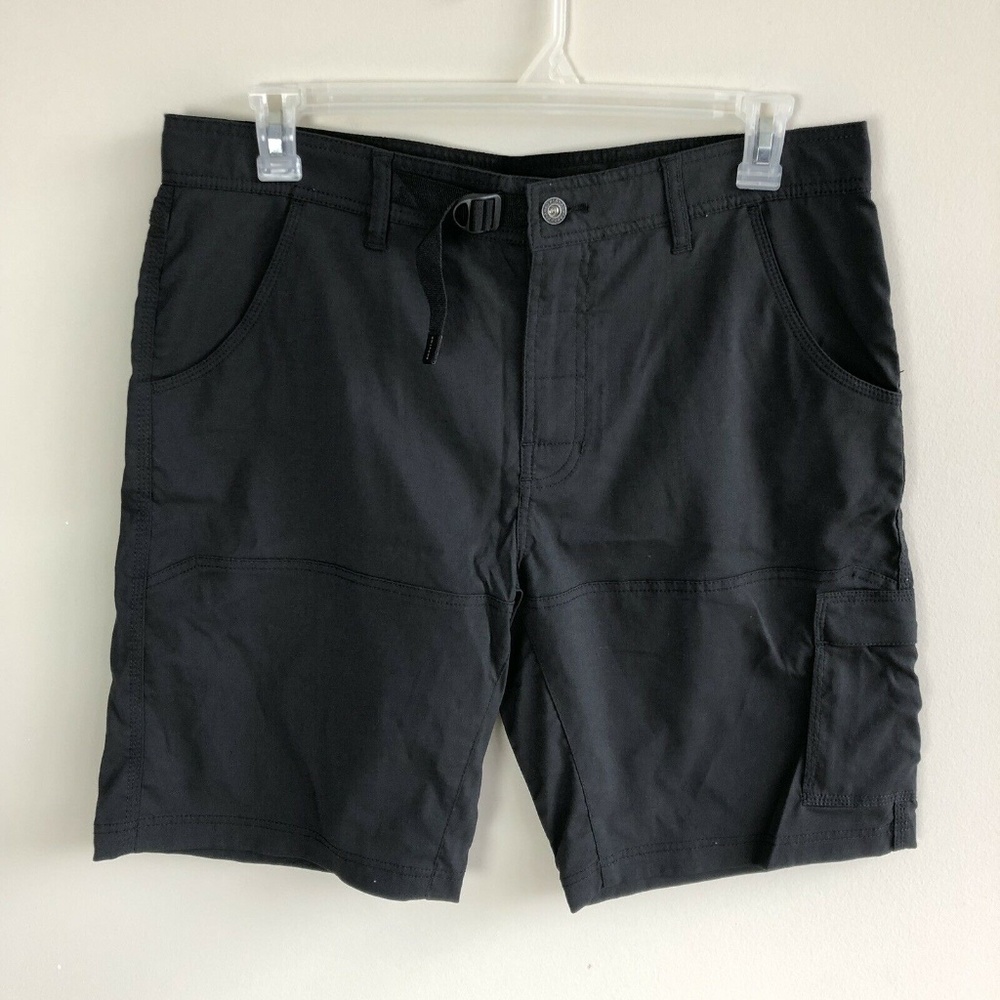 Prana black mens cargo style athletic shorts 35